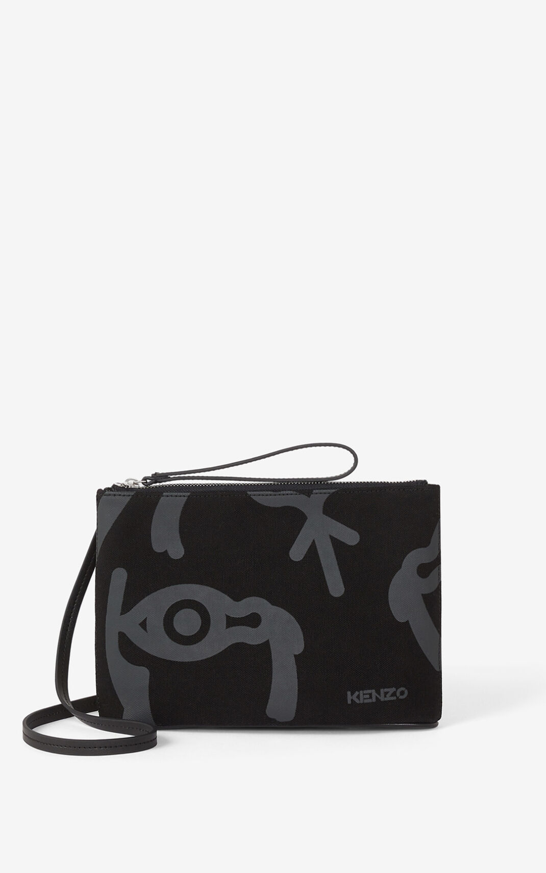 Sac Messenger Kenzo Femme Arc Toile and shoulder strap Noir DTAZL-4015